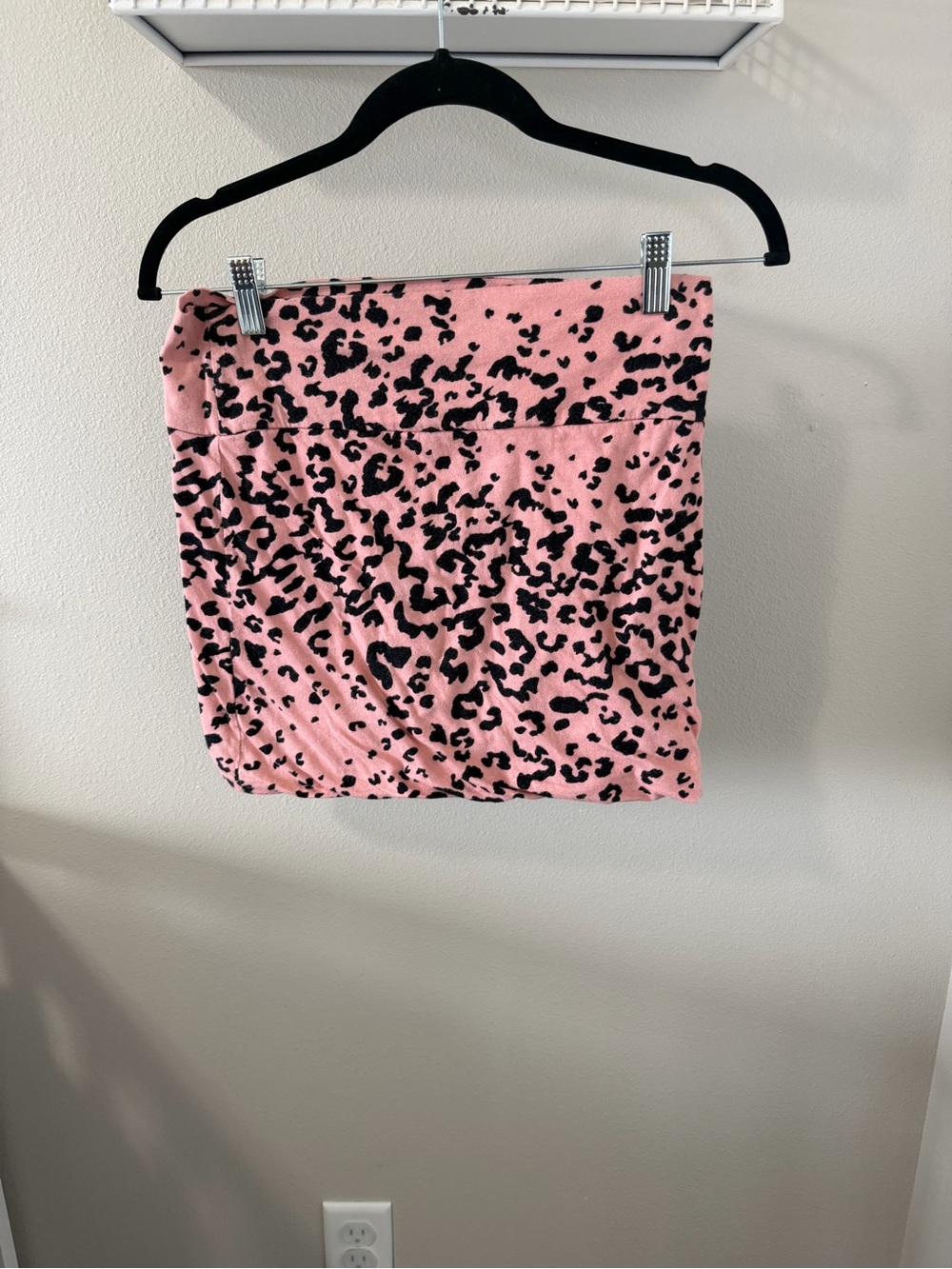 Wet Seal Pink & Black Leopard Print Pencil Skirt